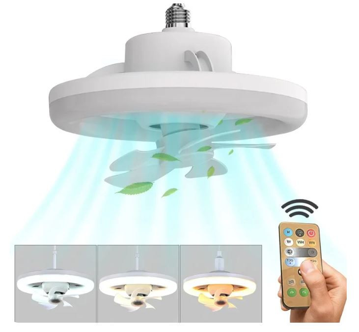 Moderný stropný ventilátor s LED svetlom a diaľkovým ovládaním
